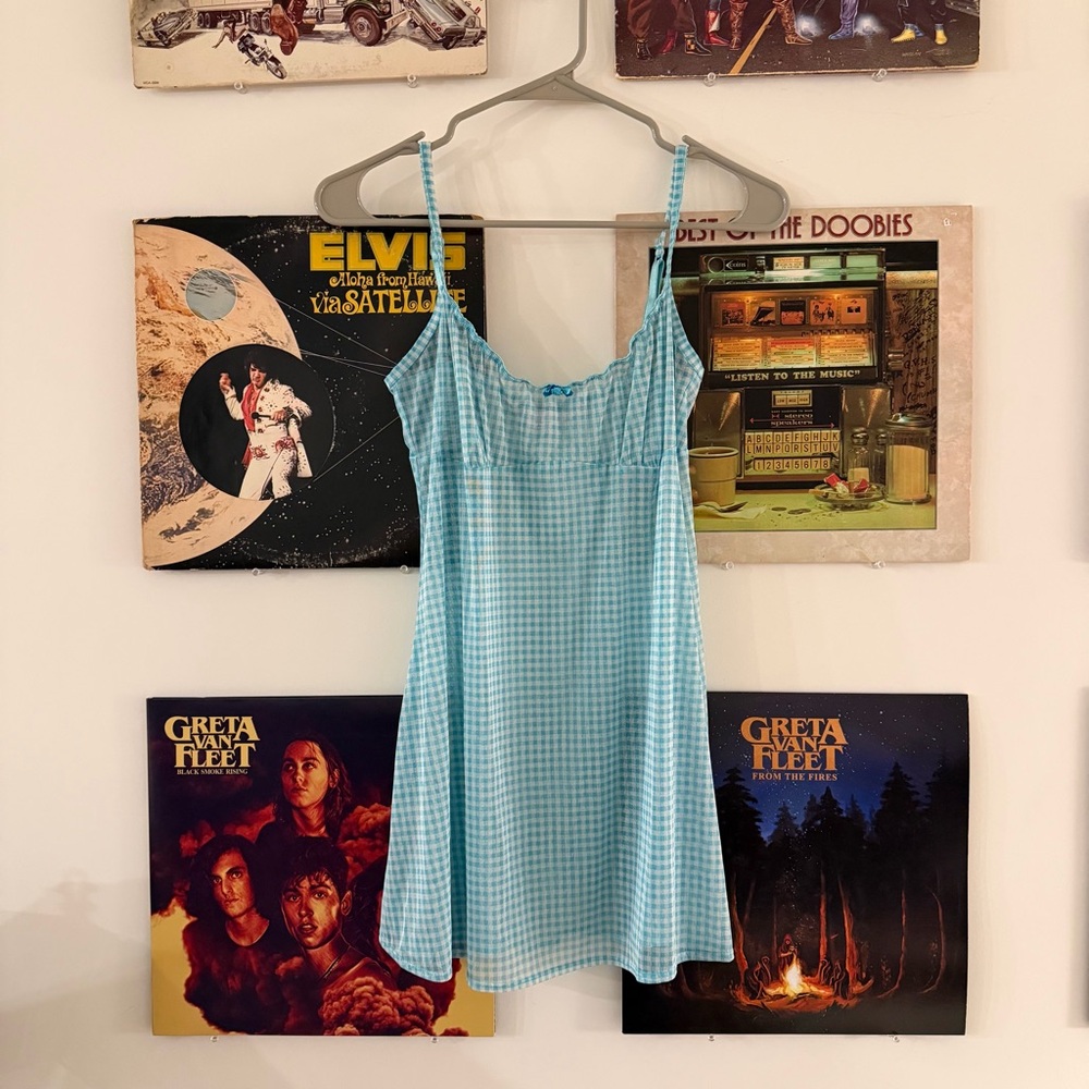 Victoria's Secret Teal Gingham Top